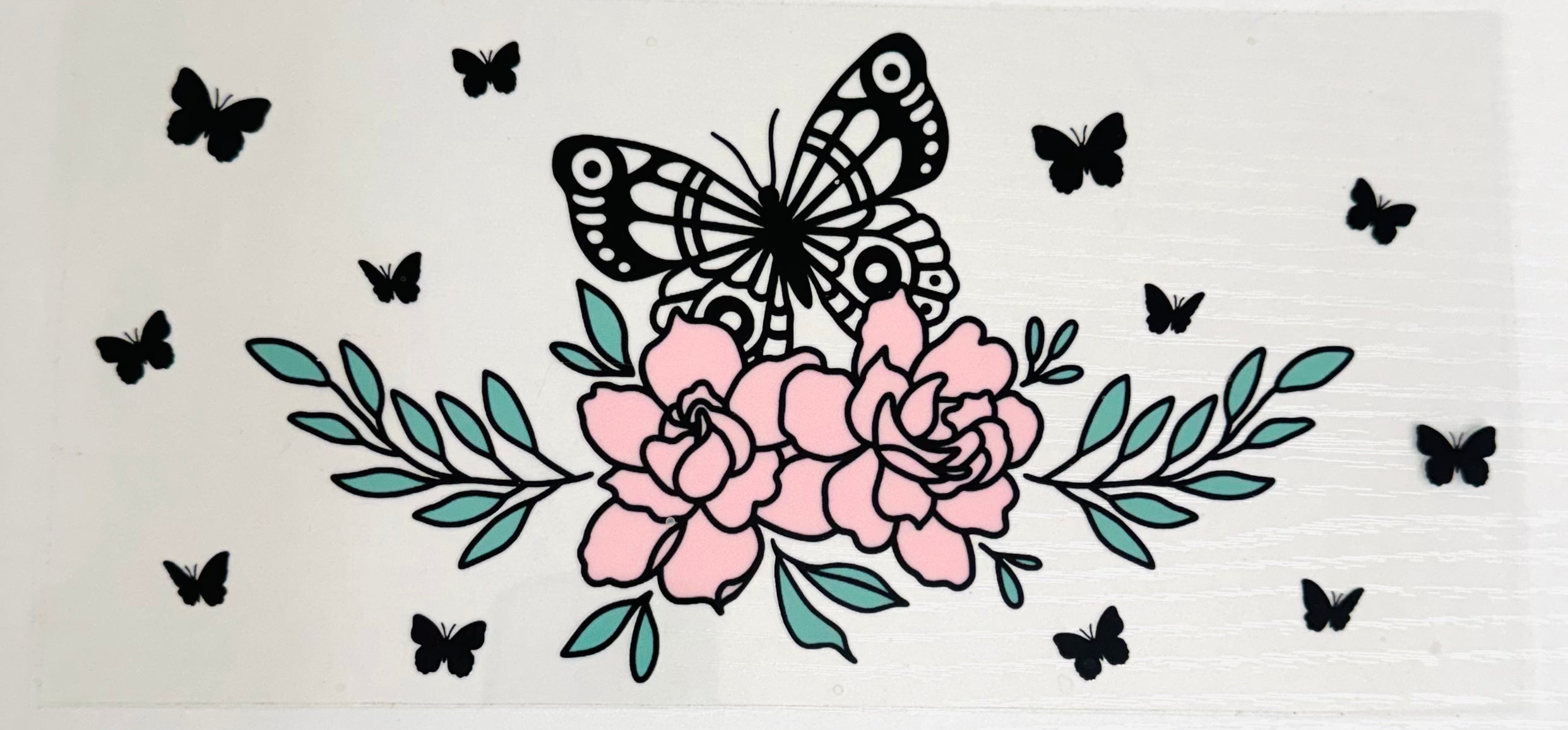 Butterfly with flowers